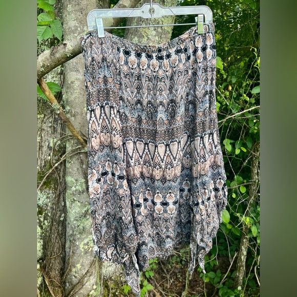 Tribal Print Neutrals Skirt - Picture 6 of 7